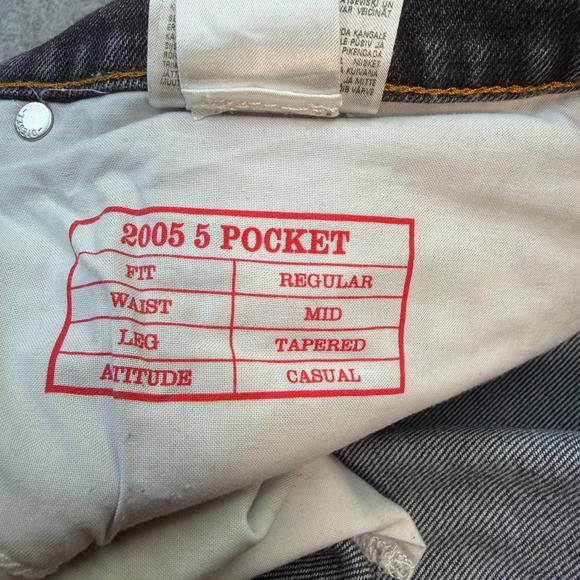 Diesel Jeans 2005 D-FINING Regular Fit 36x29 Gray TaperedMid Rise Button Fly - Picture 4 of 12